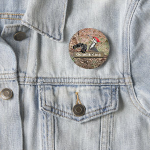 Pileated Woodpecker Birding magnet 2 Inch Round Button