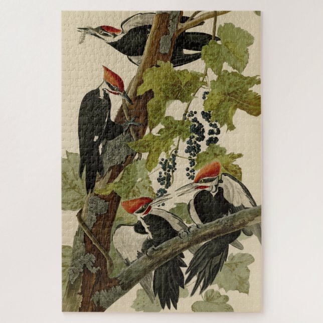Pileated Woodpecker from Audubon Birds of America Jigsaw Puzzle (Vertical)