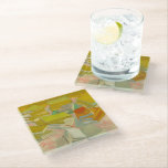 Piles of French Novels | Vincent van Gogh Glass Coaster<br><div class="desc">Piles of French Novels (1887) by Dutch post-impressionist artist Vincent Van Gogh. Original artwork is an oil on canvas depicting stacks of books in vibrant yellow tones.

Use the design tools to add custom text or personalize the image.</div>
