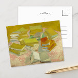 Piles of French Novels | Vincent van Gogh Postcard<br><div class="desc">Piles of French Novels (1887) by Dutch post-impressionist artist Vincent Van Gogh. Original artwork is an oil on canvas depicting stacks of books in vibrant yellow tones.

Use the design tools to add custom text or personalize the image.</div>