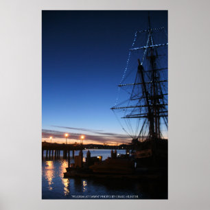 Pilgrim at dawn photo poster