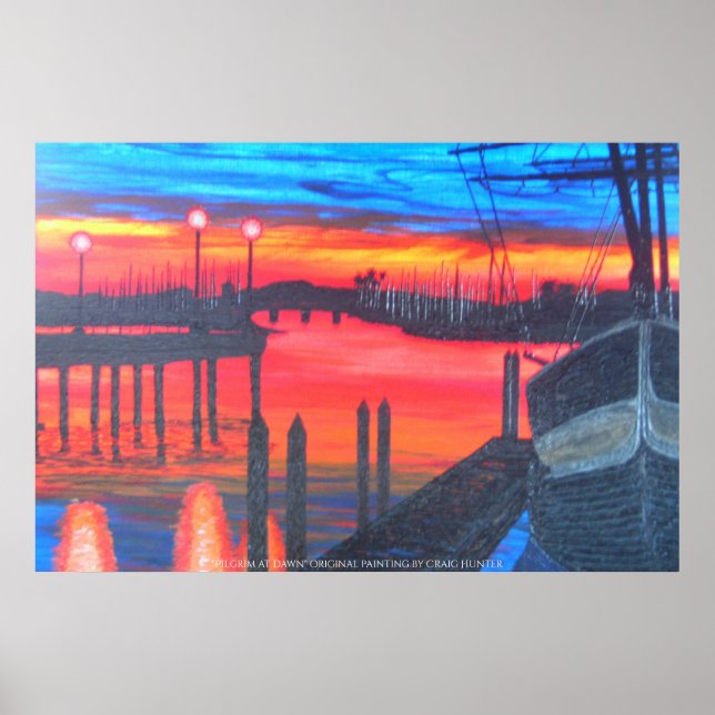 Pilgrim at dawn poster (Front)