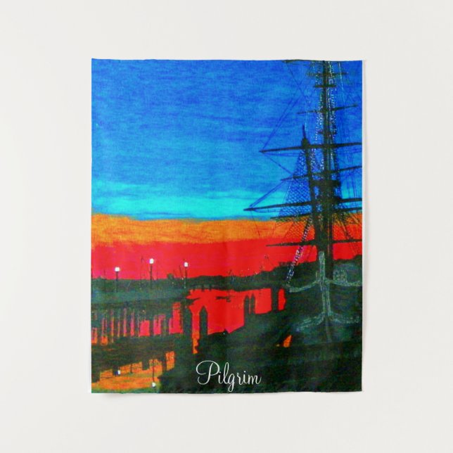 Pilgrim at dawn  tapestry (Front)