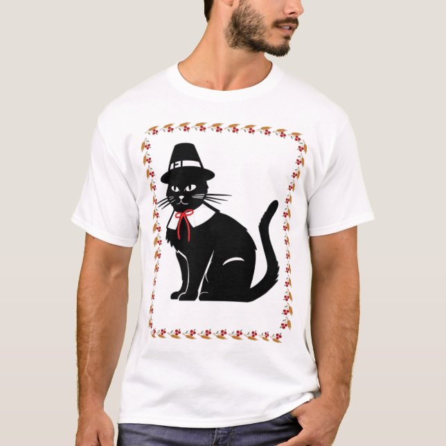 Pilgrim Cat Oversized T-Shirt (Front)