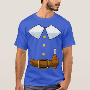 Pilgrim Costume Collar Thanksgiving Turkey Day Men T-Shirt