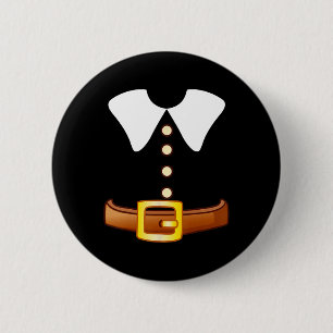 Pilgrim Costume Halloween Funny Thanksgiving Boys  2 Inch Round Button