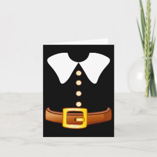 Pilgrim Costume Halloween Funny Thanksgiving Boys  Card