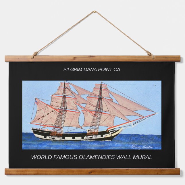 Pilgrim Dana point wall mural painting  Hanging Tapestry (Front)
