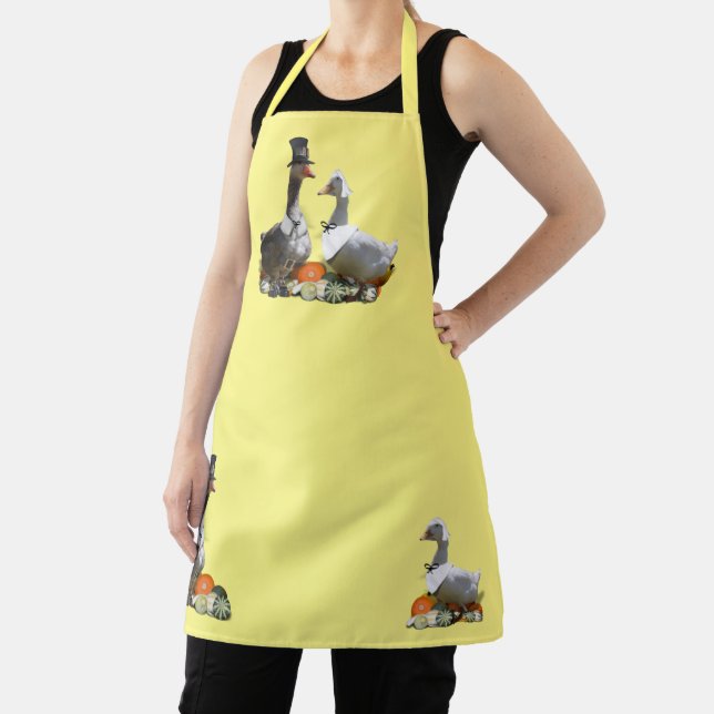 Pilgrim Goose and Duck Thanksgiving Apron (Insitu)