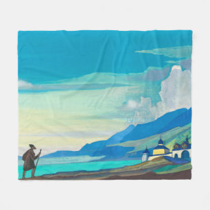 Pilgrim of the Radiant City by Nicholas Roerich Fleece Blanket