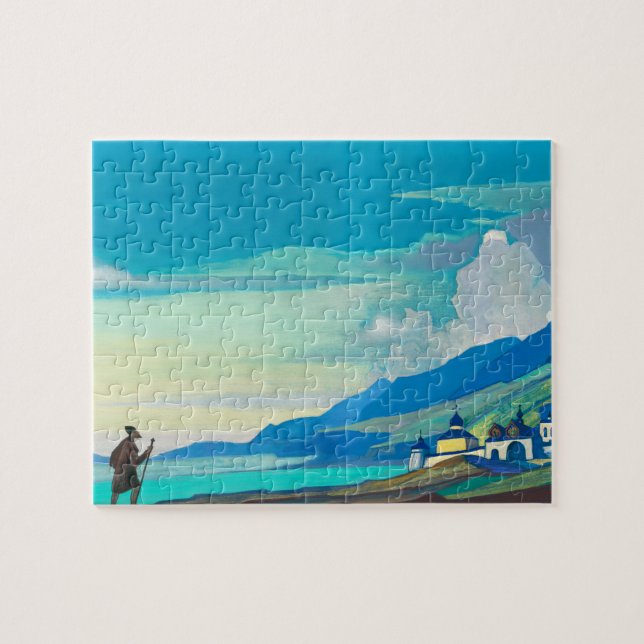 Pilgrim of the Radiant City by Nicholas Roerich Jigsaw Puzzle (Horizontal)