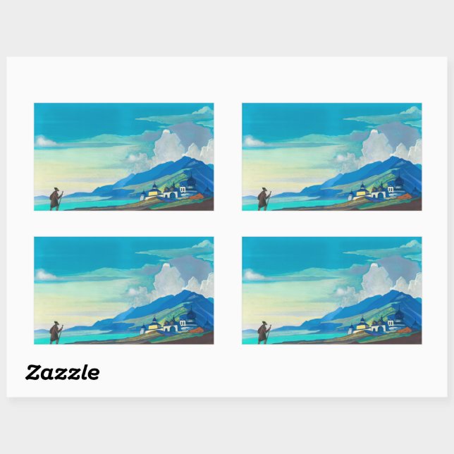 Pilgrim of the Radiant City by Nicholas Roerich Sticker (Sheet)