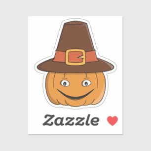 Pilgrim Pumpkin Grin Thanksgiving