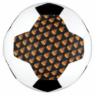 Pilgrim Pumpkin Grin Thanksgiving Soccer Ball