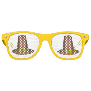 Pilgrim Puritan Hat Happy Thanksgiving Autumn Fall Retro Sunglasses