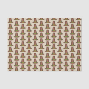 Pilgrim Puritan Hat Happy Thanksgiving Autumn Fall Tissue Paper