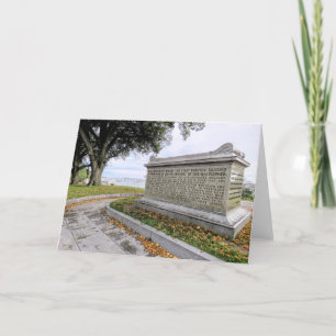 Pilgrim sarcophagus on Cole's Hill, Plymouth, MA Holiday Card