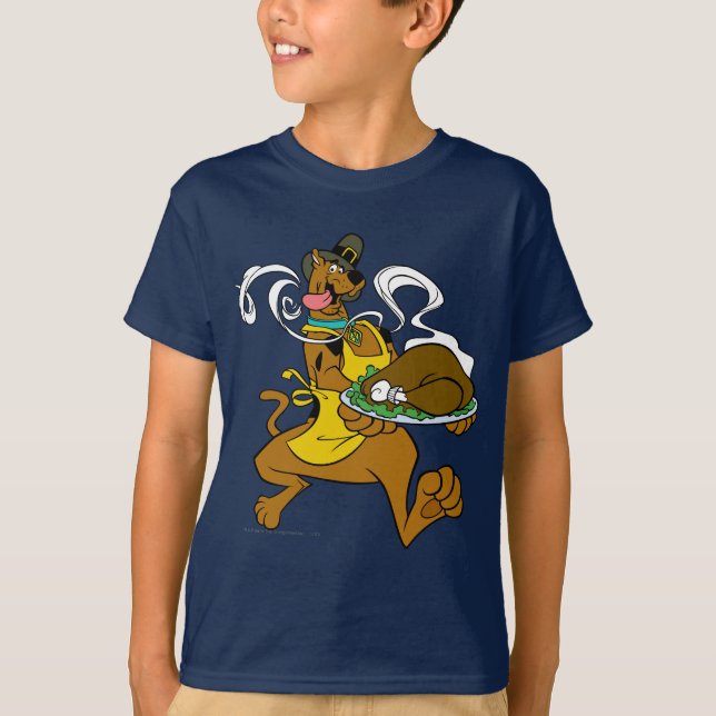 Pilgrim Scooby-Doo With Turkey T-Shirt (Front)