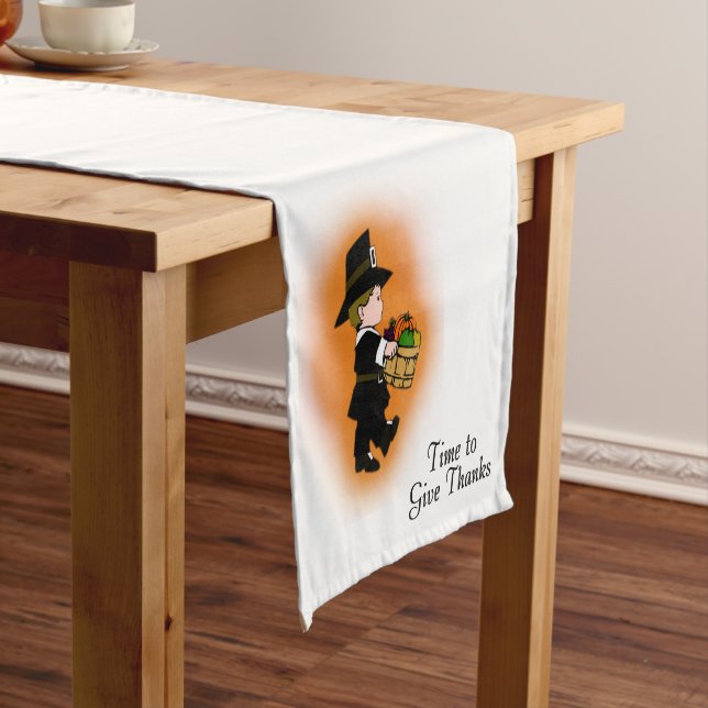 Pilgrim Time to Give Thanks  Short Table Runner (In Situ)