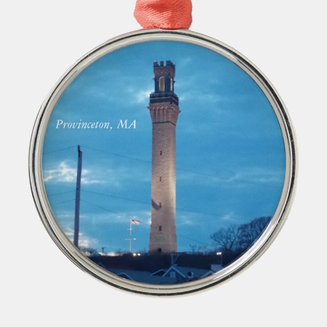 Pilgrim Tower, Provincetown, MA Ornament 1 (Front)
