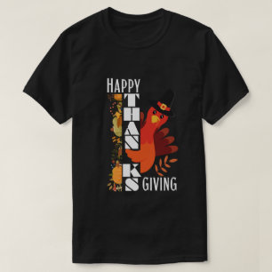 Pilgrim turkey Happy thanksgiving  T-Shirt