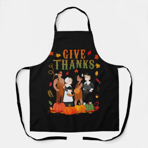 Pilgrims And Natives American Indian Thanksgiving  Apron