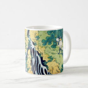 Pilgrims at Kirifuri Waterfall Japanese art  Coffee Mug