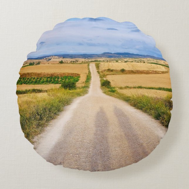 Pilgrim's shadows round pillow (Front)