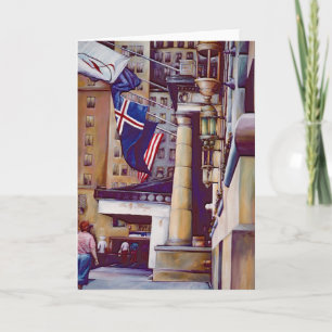 Piliers de la carte de voeux de l'hôtel Plaza