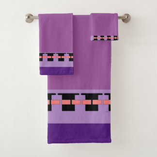 Piliers Violets Serviettes De Bain À Découpe