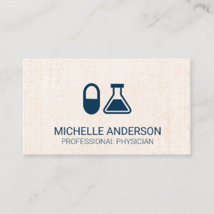 Pill and Beaker Pharmaceutical Business Card