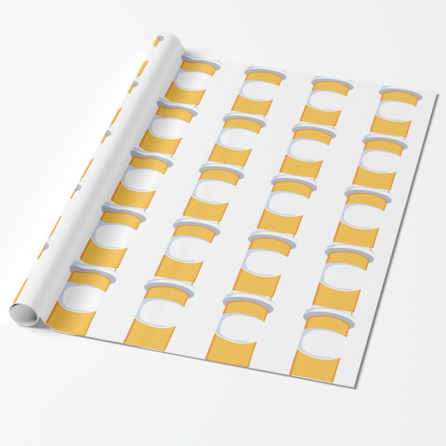 Pill Bottle Wrapping Paper (Unrolled)