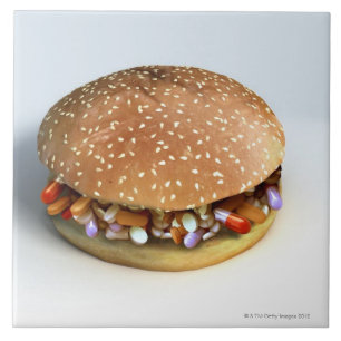 Pill Burger Tile