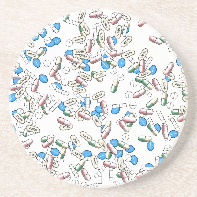 Pill Sprinkles Pattern Coaster (Front)