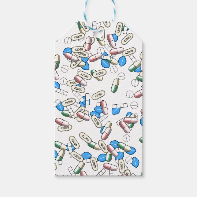 Pill Sprinkles Pattern Gift Tags (Front)