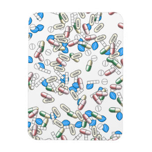 Pill Sprinkles Pattern Magnet