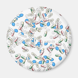 Pill Sprinkles Pattern Magnet