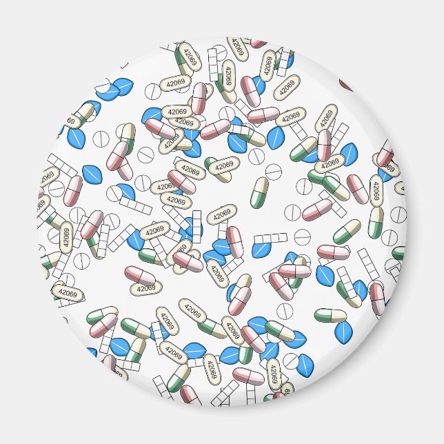 Pill Sprinkles Pattern Magnet (Front)