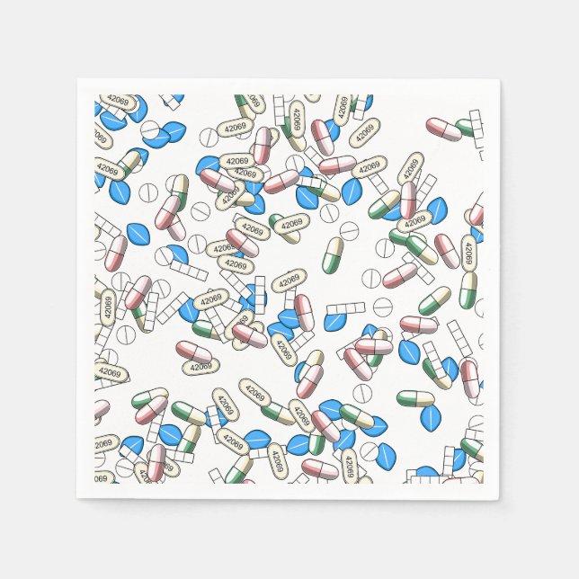 Pill Sprinkles Pattern Napkin (Front)