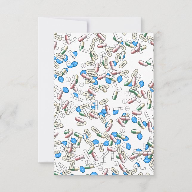Pill Sprinkles Pattern Thank You Card (Front)