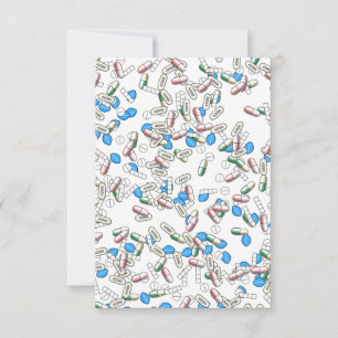 Pill Sprinkles Pattern Thank You Card