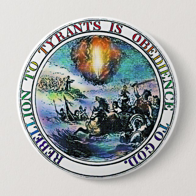 Pillar of Fire image as seen on Glenn Beck Program 4 Inch Round Button (Front)