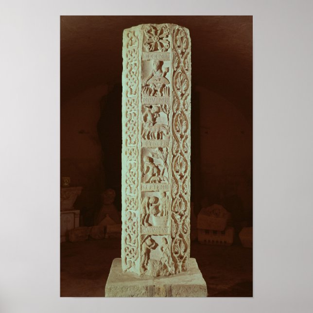 Pillar showing the months August to December Poster (Front)