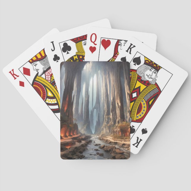 Pillars and People Playing Cards (Back)