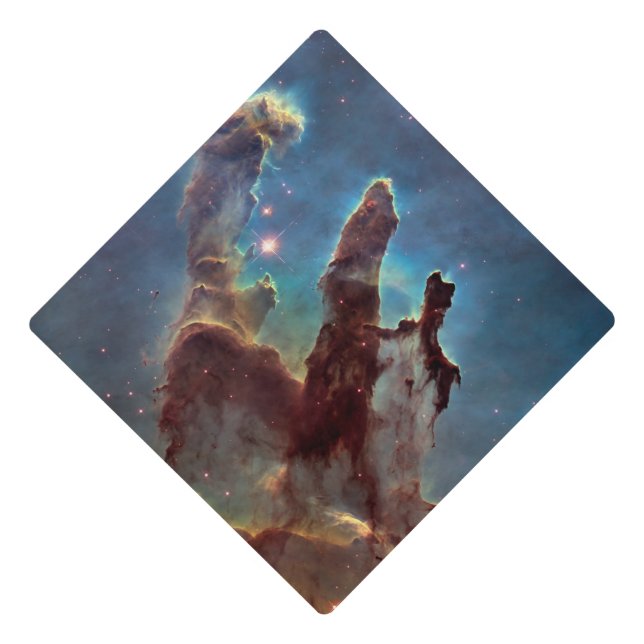 Pillars of Creation, Eagle Nebula Hubble Space Graduation Cap Topper (Front)