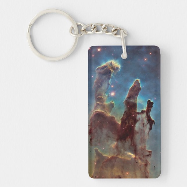 Pillars of Creation, Eagle Nebula Hubble Space Keychain (Front)