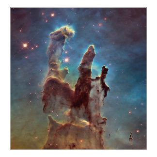 Pillars of Creation, Eagle Nebula Hubble Space Photo Print