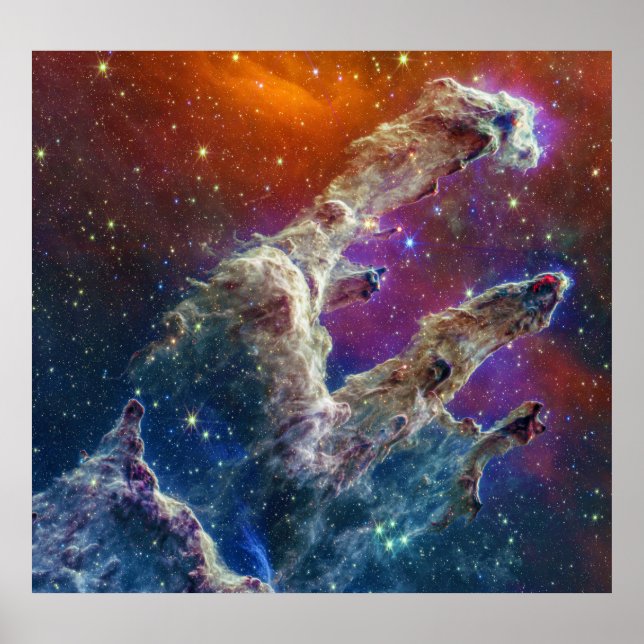 Pillars of Creation Eagle Nebula M16 NGC 6611 JWT Poster (Front)