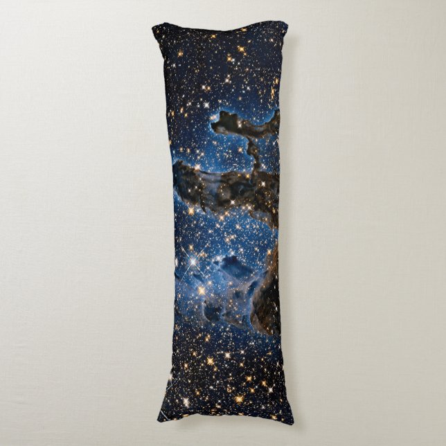 Pillars Of Creation Eagle Nebula Near Infrared Body Pillow (Front Vertical)