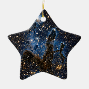 Pillars Of Creation Eagle Nebula Near Infrared Ceramic Ornament